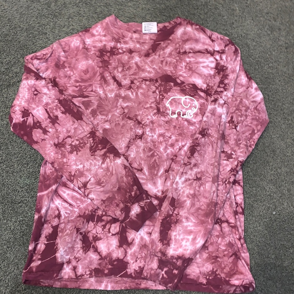 Maroon Acid Wash Ivory Ella Long Sleeve